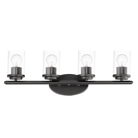 Maxim Lighting Corona 4-Light Bath Vanity 10214CLBK